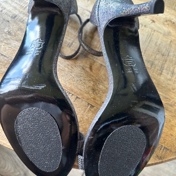 Never worn Mina black/dark gray with multicolor sparkle strappy healsi - Picture 3 of 7